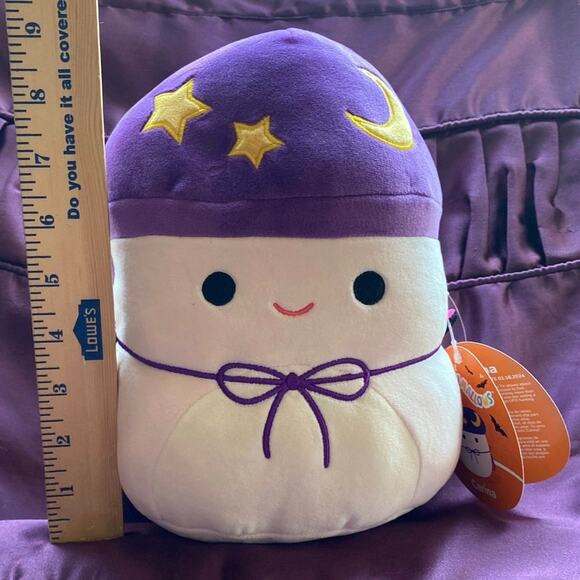 Squishmallow Carina The Mushroom 8 Inch Kellytoy Plush 2023 Halloween Cape w/Tag - Picture 9 of 10